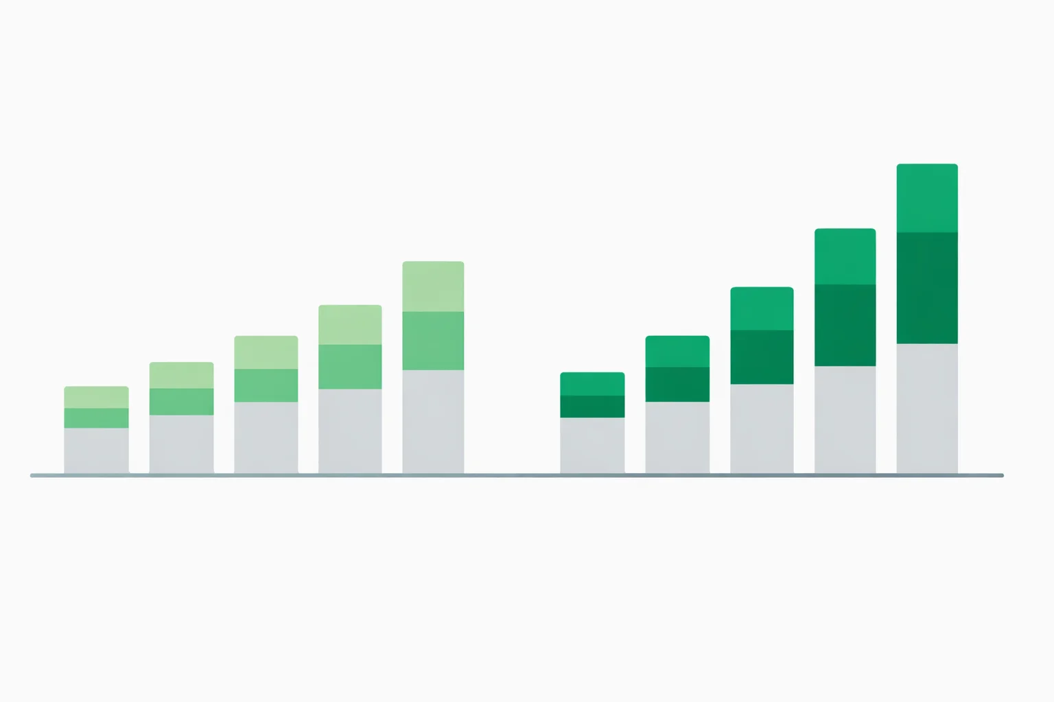 High-yield savings calculator comparing HYSA growth versus traditional savings with stacked bar charts showing deposits and interest earned at different APY rates