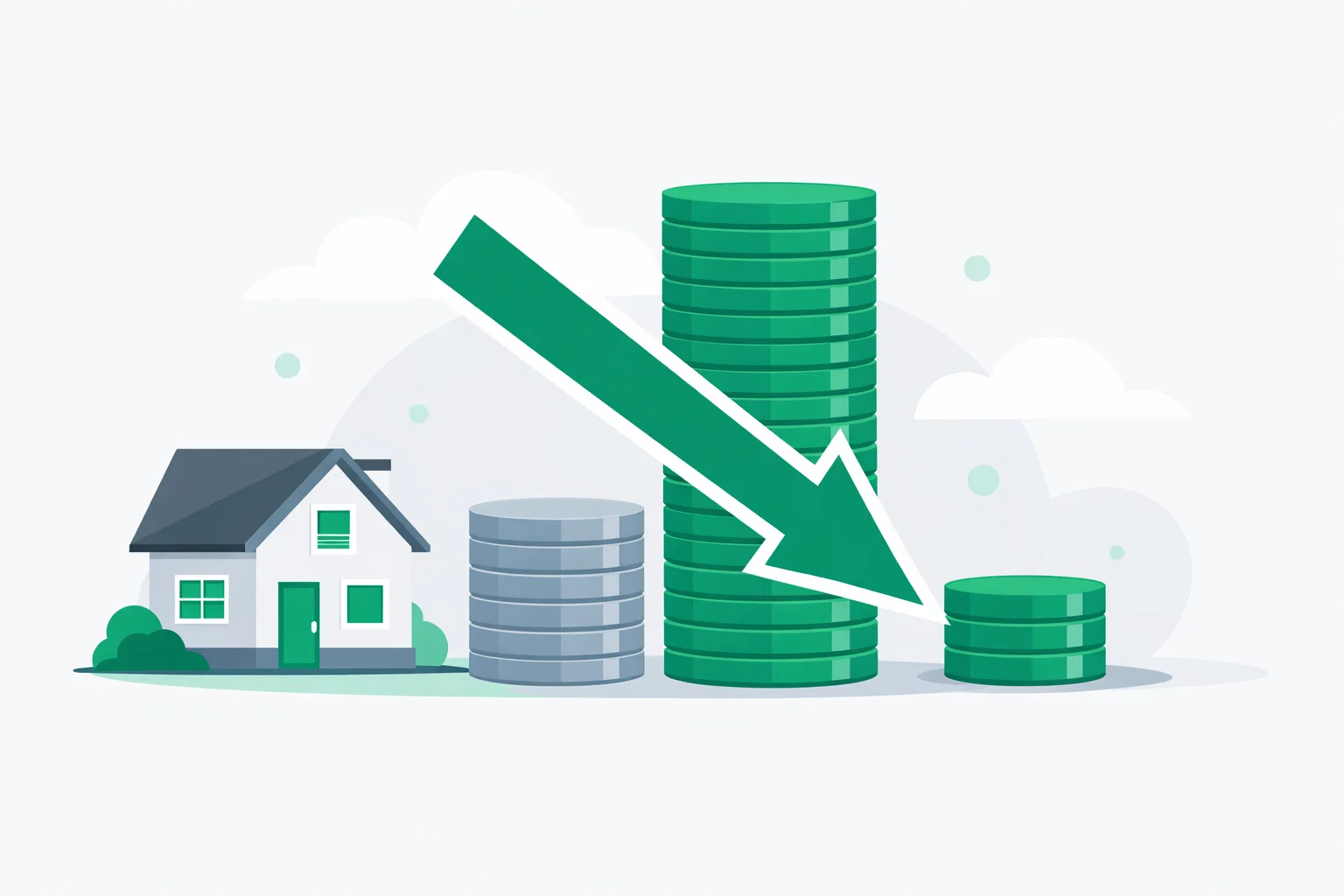 Mortgage interest calculator showing total interest paid dwarfing the loan principal, with extra payments cutting the interest cost