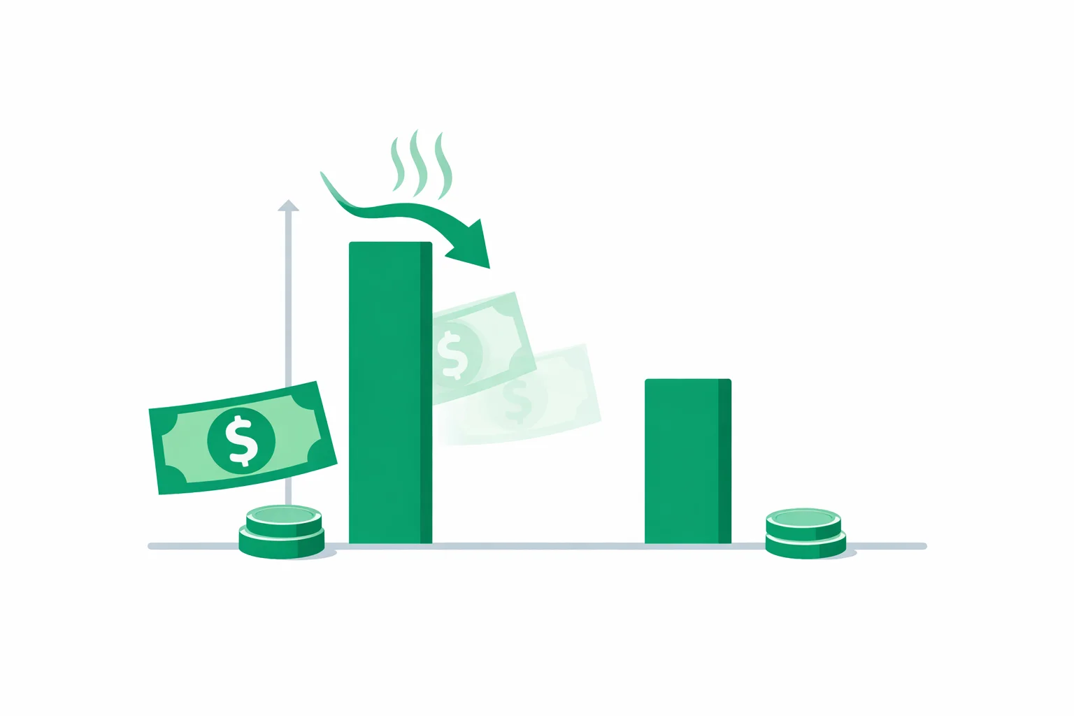 Real interest rate calculator illustration comparing nominal and inflation-adjusted returns with bar chart showing purchasing power erosion